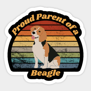 Proud Parent of a Beagle Sticker